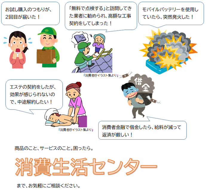 イラスト:消費生活センターの役割