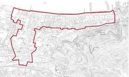 地図:二見町茶屋地区区域