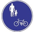 イラスト:自転車通行可の標識