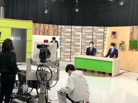 写真:三重テレビでの撮影の様子