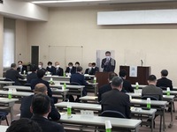 写真:会場での挨拶の様子