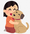 イラスト:犬と女の子