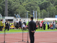 写真:会場での挨拶の様子