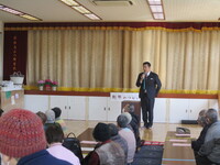 写真:会場での挨拶の様子