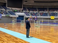 写真:会場での挨拶の様子