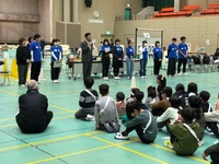 写真:会場での挨拶の様子