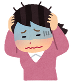 イラスト:ショックを受ける女性
