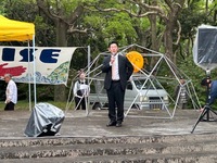 写真:会場での挨拶の様子