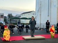 写真:会場での挨拶の様子