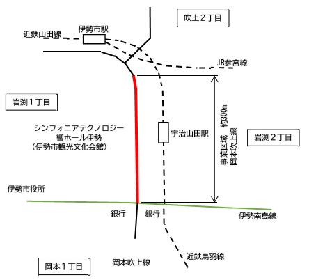 岡本吹上線 位置図