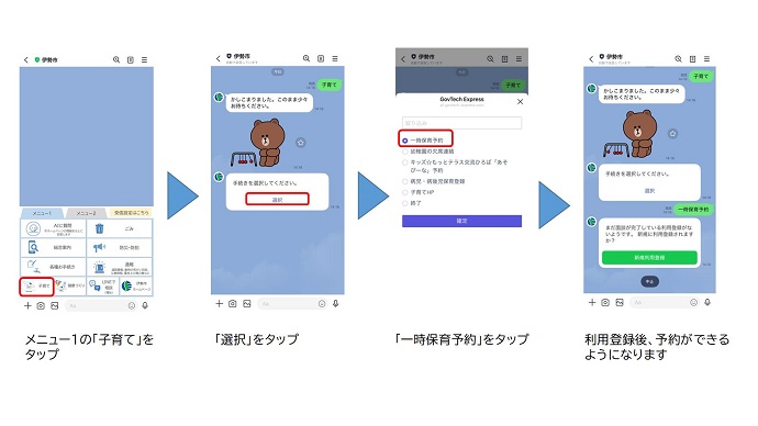 一時保育予約の利用方法