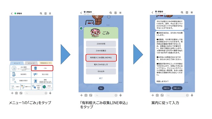 粗大ごみの有料収集申し込み利用方法