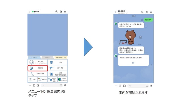 総合案内の利用方法
