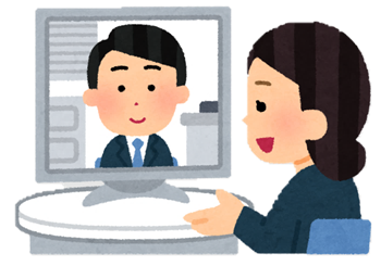イラスト:オンライン面接